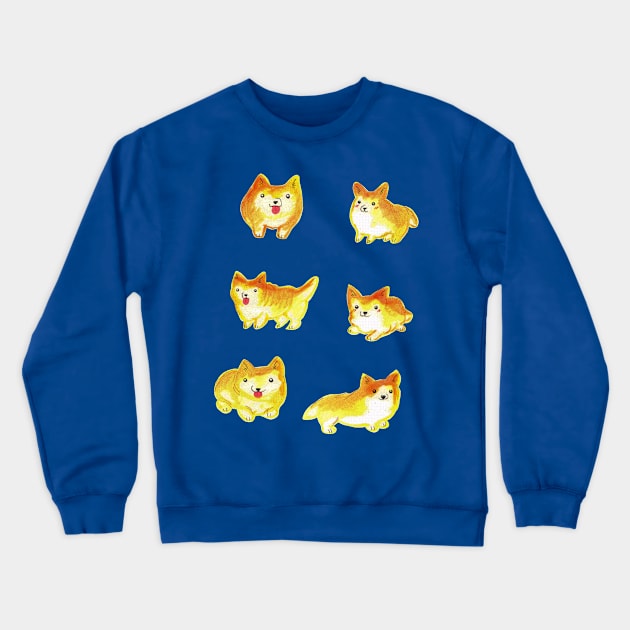 Watercolor Corgi Crewneck Sweatshirt by saradaboru